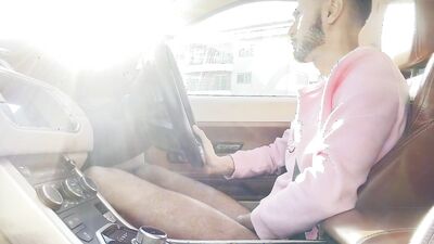 Jerking off Until I Cum in the Car