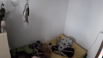 FemBoy caught on cam playing with Fucking machine