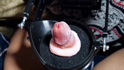Machine for a huge portion of sperm! Super orgasm! Huge cumshot!