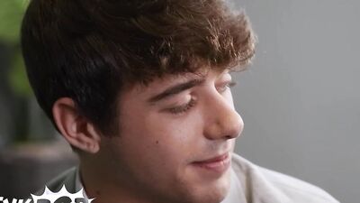 TWINKPOP - Dean Morgxn Thicke Masturbates To Joey Mills Sucking Luke Connors' Big Cock