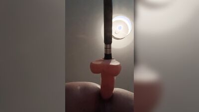 My first anal fuck using my sex machine