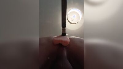 My first anal fuck using my sex machine