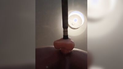 My first anal fuck using my sex machine