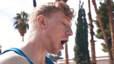 MEN - Ginger Hottie Jesse Stone Gets His Mouth Fucked Hard By Malik Delgaty At The Pool