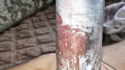 Milky Sissy Femboy eats cum with her narrow smooth ass from daddy!