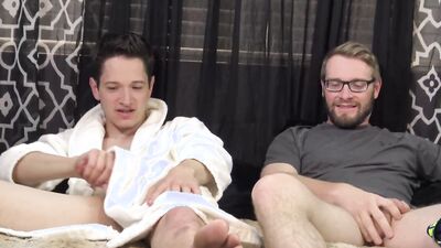 Jake Karhoff Joins Hunky Caesar Cumming Jerking Off