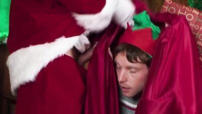 MEN - Benjamin Blue Rides A New Christmas Toy In Front Of Daddy Cakes, Then Rides Him Instead