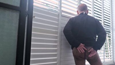 Looking Outside, Playing, Licking Precum, and Milking in the Shower