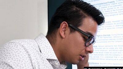 Latino Jock Does Whatever It Takes & Sucks Boss's BIG DICK