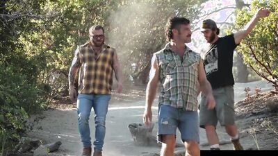 Hairy Hunk Massive Cocked Drained By Muscle Hunks