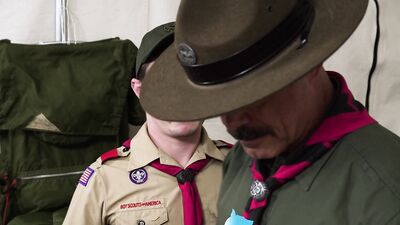 ScoutBoys Sexy twink Grant Ducati is barebacked by hung Scoutmaster