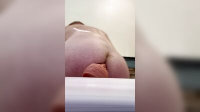 Everything you want in a solo dildo scene. Lubing it up, stroking, teasing, gaping, fucking and ATM