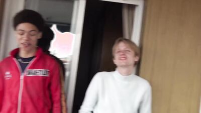 Ultimate stunning Hung young Lads take turns on Blonde cute twink with their Enormous Cocks