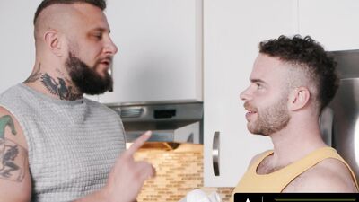 HETEROFLEXIBLE - Horny Gym Buddies Marcus McNeil & Crush Daddy MILK Their Cocks In Protein Shake