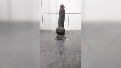 I impale myself on an 8cm dildo, a big 10cm dildo and I get fisted