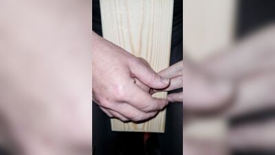 Nailing ball sack to wood