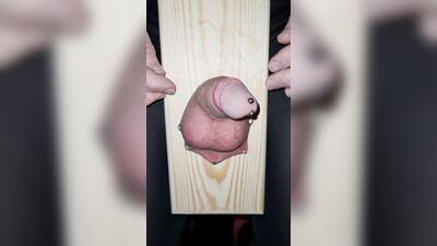 Nailing ball sack to wood