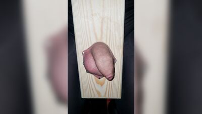 Nailing ball sack to wood