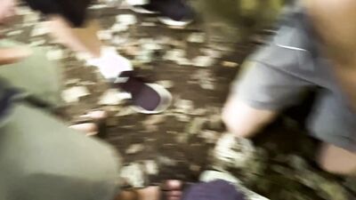 Cute 18yr MASSIVE COCK - CUM DUMP fucked outdoors by strangers then I load him