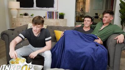 TWINKPOP - Clark Reid Fucks Trevor Brooks In Doggystyle, Then Pours Nacho Cheese On His Cock To Suck It Off