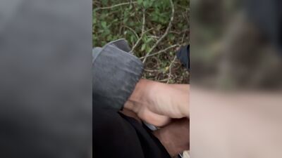 Cheating wife into the woods, he have my load inside him