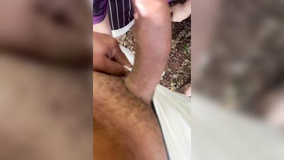 Cheating wife into the woods, he have my load inside him