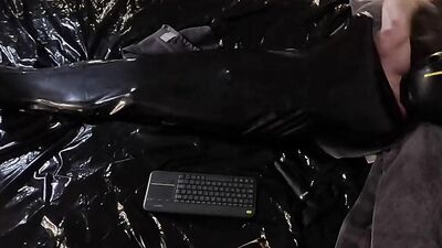 Cocooned in Latex and Teased with Buzzing Toys