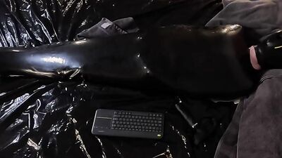 Cocooned in Latex and Teased with Buzzing Toys