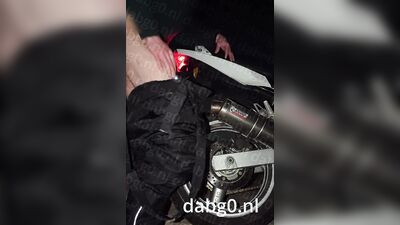 dabg0 fucks a Suzuki Bandit 650 S motorcycle exhaust