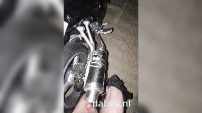 dabg0 fucks a Suzuki Bandit 650 S motorcycle exhaust