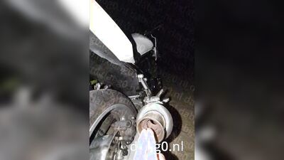 dabg0 fucks a Suzuki Bandit 650 S motorcycle exhaust