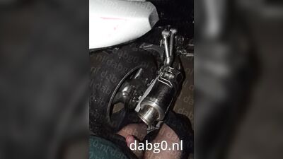 dabg0 fucks a Suzuki Bandit 650 S motorcycle exhaust