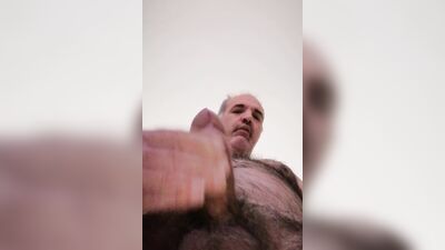 Handjob Lessons with Final Bill and Mega Ejaculation with the Cock in the Foreground