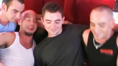 Johnny Endures Three Cocks Taking Turns Fucking His Asshole