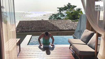 Kinky Axel Abysse Tears His Hole In Pool Solo Anal Torment