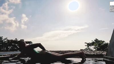 Kinky Axel Abysse Tears His Hole In Pool Solo Anal Torment