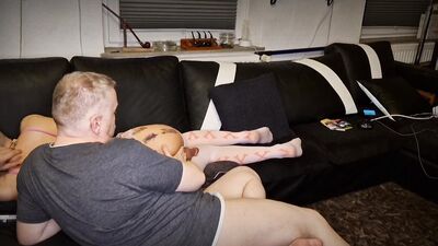 I put on my sister's sex lingerie for my stepdad to fuck me and cum
