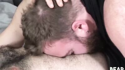 BEARFILMS Bald John Lock Roughly Feeds Mike Cubs Furry Hole