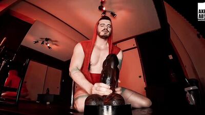 Horny Axel Abysse Rides Big Toy After Gaping His Wide Asshole