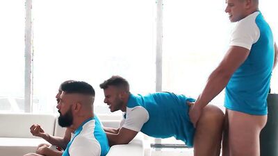 MEN - Muscular Stud Malik Delgaty Fucks The Bottom Allen King Missionary And Doggystyle On Bed