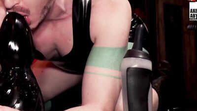 Masked Man Splits Open Axel Abysse With Fist And Kinky Toys