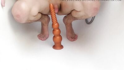 Bathtub play with Butt plug