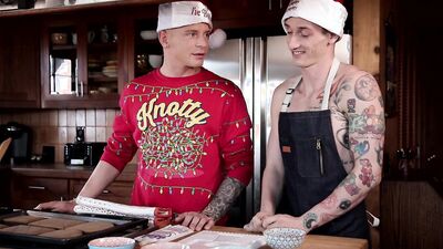 Twink Santa Helper Railed By Hot Hunk - NextDoorStudios
