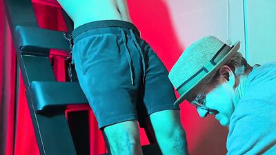 MyFriendsFeet: Bound Luca R laughs hard while being tickled by a horny daddy
