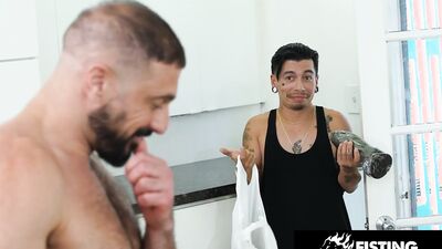 Bearded Slut Fist Fucked By Tatted Delivery Man - Marco Napoli Johnny Castro - FistingInferno