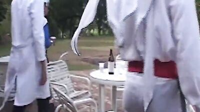 Backyard Costume Orgy: Masks Come off, and the Real Fun Begins