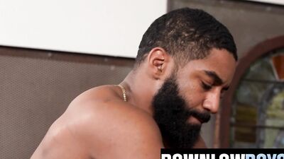 Bearded Hunk GETS CAUGHT Watching Porn By Roomate Fucked