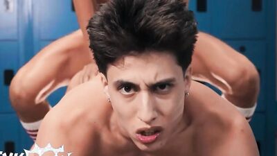 TWINKPOP - Angel Elias Sucks The Top Marco Alessandro In The Changing Rooms, Then Takes A Ride
