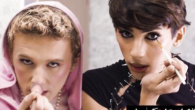FEMBOYISH - Horny Pretty Fem Twinks Foxy Alex & Benny Fox Share Hunk Mateo Tomas's Huge Dick