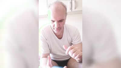 I Piss in the Plastic Cup and Masturbate with Real Pleasure My Hard Cock